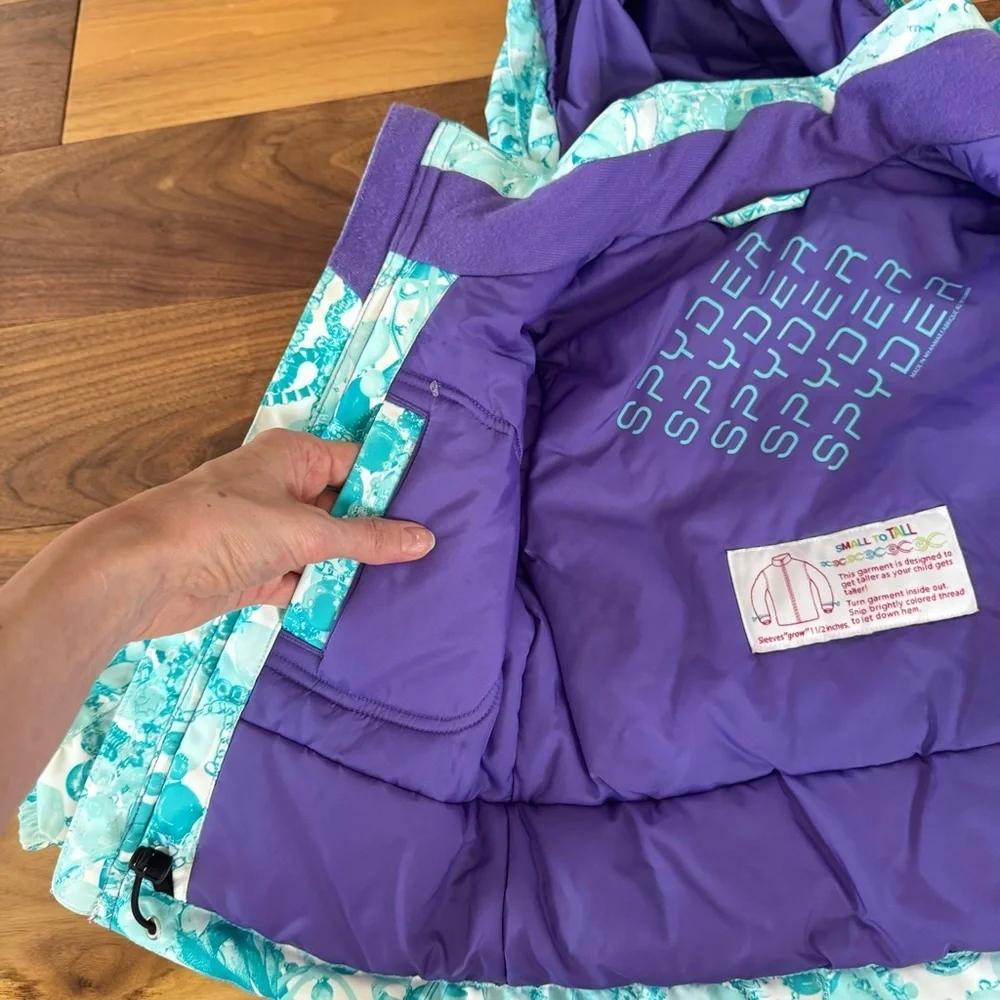 Spyder girls Bitsy Glam Insulated Ski Snow winter jacket size 2